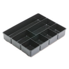 Rubbermaid® Extra Deep Desk Drawer Director Tray, Plastic, Black