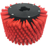 MotorScrubber MS1049 7 1/2" x 5 1/2" Red Medium Duty Stair and Baseboard Brush