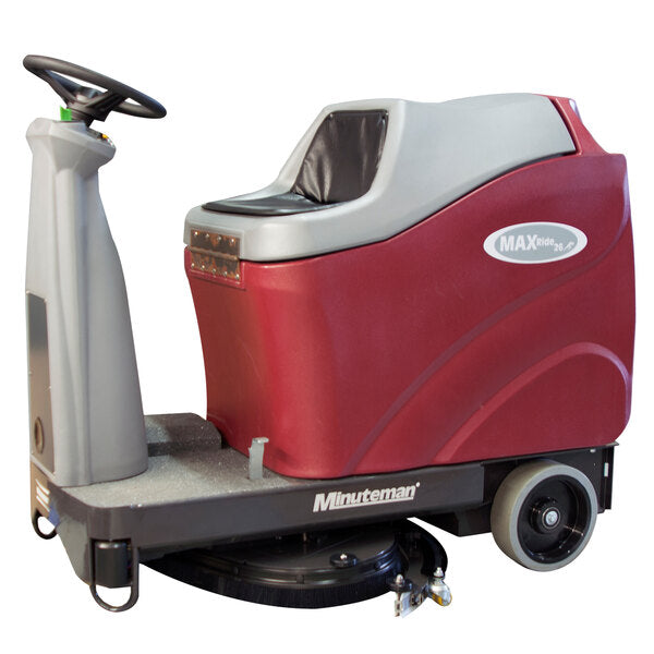 Minuteman Max Ride 26 ECO 26" Cordless Ride-On Disc Floor Scrubber - 21 Gallon