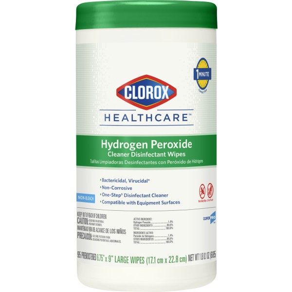 Clorox Healthcare Disinfectant Wipes 95 Count Hydrogen Peroxide 6 / cs (30358)