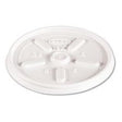 Plastic Lids for Foam Cups, Bowls and Containers, Vented, Fits 6-14 oz, White, 100/Pack, 10 Packs/Carton - Janitorial Superstore