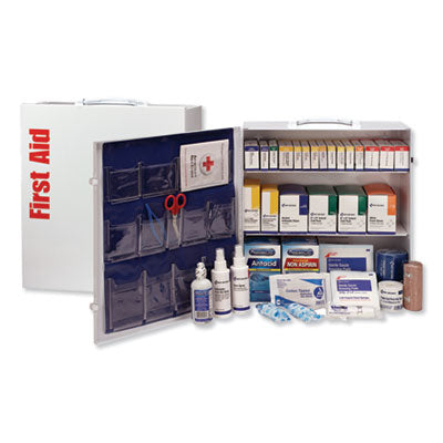 First Aid Only, ANSI 2015 Class A+ Type I and II, Industrial First Aid Kit 100 People, 676 Pieces, Metal Case