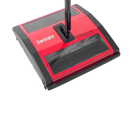 Sanitaire Commercial Upright Manual Sweeper, Red/Black - Janitorial Superstore