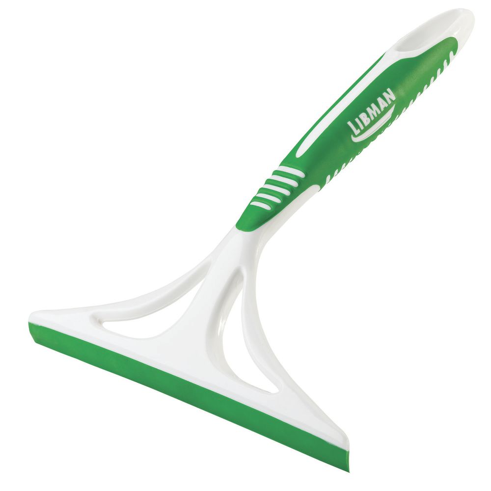 Libman White / Green Plastic Window Squeegee - 8"L