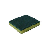 ACS Hotel Size Med Scrub Sponge 3 1/2" x 3 1/2" Green / Yellow 40 / cs