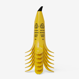 Yellow Banana Wet Floor Cone with Brown Stem