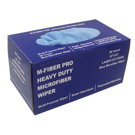 Microfiber & More High-Performance Disposable Wiper - 12" x 12", Blue 50pk