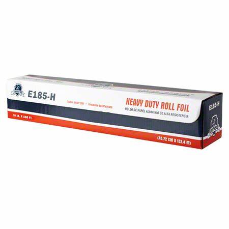 Heavy-Duty Aluminum Foil Roll, 18" x 500 ft,