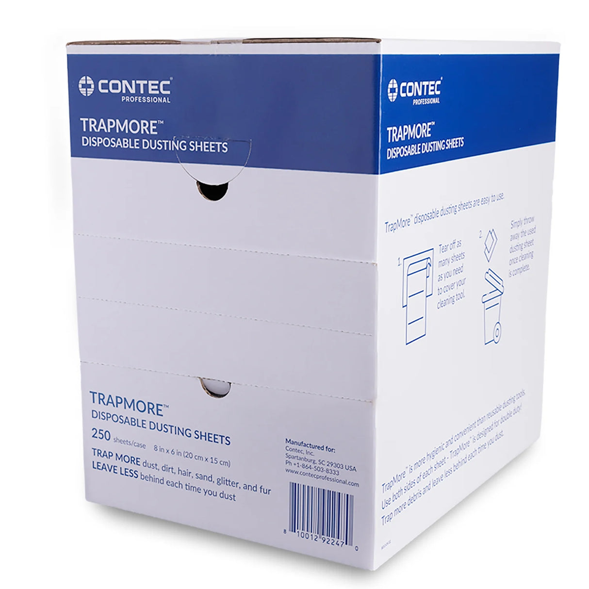 TrapMore Disposable Dusting Sheets 250 sheets/roll; 2 rolls/box