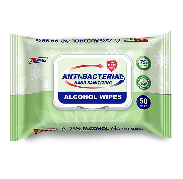 Germisept Sanitizing Alcohol Wipes 50ct