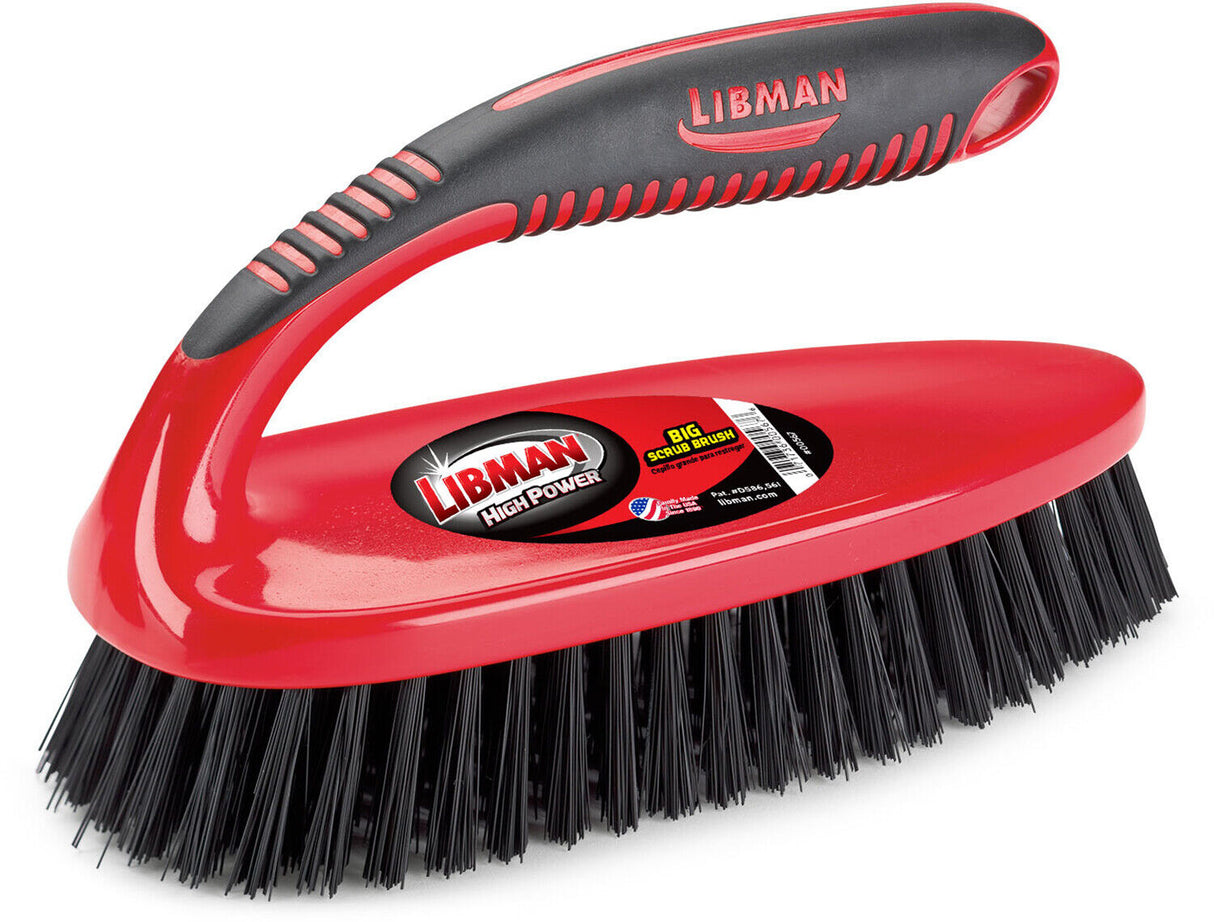 Libman 0567 Ergonomic Grip Hanger Hole Handle Recycled PET Big Scrub Brush