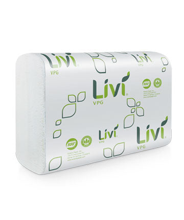 43513 Solaris Livi VPG Multifold Towel White 1-Ply 9.1"X9.5" 250 Sheets 16 / 250