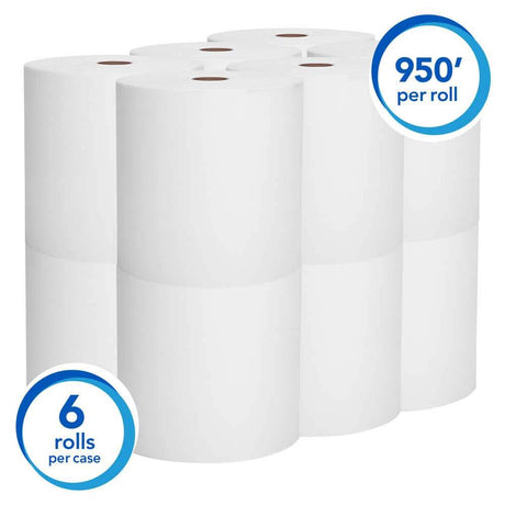 Scott 02001 Essential High Capacity Hard Roll Towels, 6 Rolls of 950 Feet (Elite Program) - Janitorial Superstore