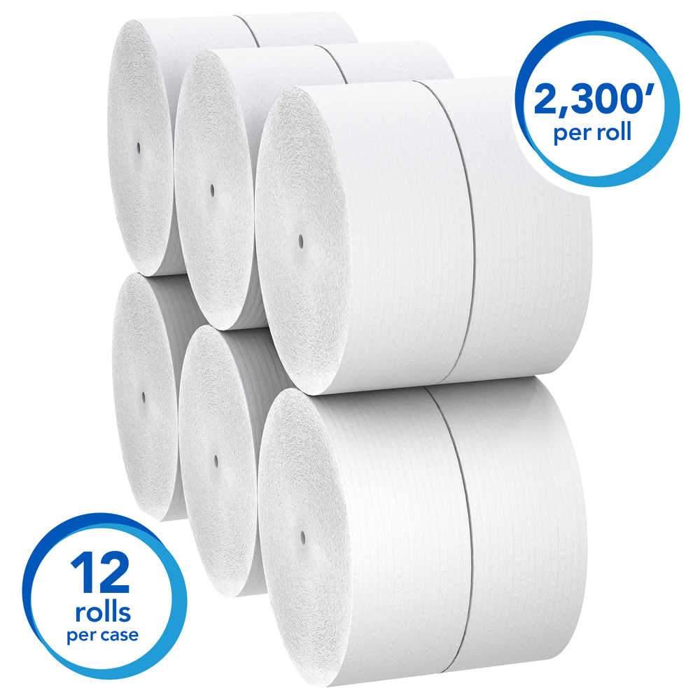 Scott® 07005 Essential Coreless JRT 1-ply Toilet Paper, 12 Rolls of 2,300 Feet (Elite Program) - Janitorial Superstore