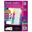 Avery® Ready Index Customizable Table of Contents Multicolor Dividers, Jan. - Dec., 12-Tab, Letter - Janitorial Superstore