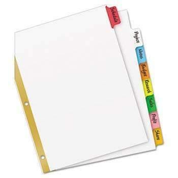 Avery® Write & Erase Big Tab Paper Dividers, 8-Tab, Letter - Janitorial Superstore