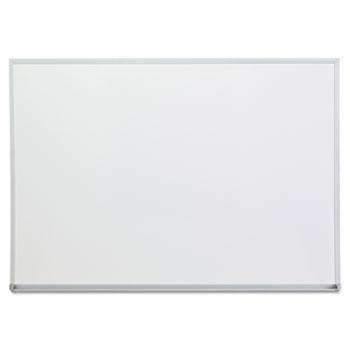 Universal® Dry Erase Board, Melamine, 48 x 36, Satin-Finished Aluminum Frame - Janitorial Superstore