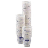 SOLO® Cup Company Paper Medical & Dental Graduated Cups, 3oz, White/Blue, 100/Bag, 50 Bags/Carton - Janitorial Superstore