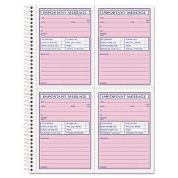 TOPS™ Telephone Message Book, Fax/Mobile Section, 5 1/2 x 3 3/16, Two-Part, 200/Book - Janitorial Superstore