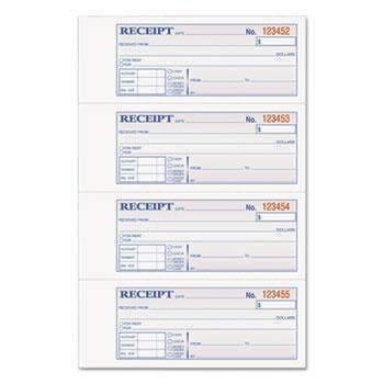 Adams® Receipt Book, 7 5/8 x 11, Three-Part Carbonless, 100 Forms - Janitorial Superstore