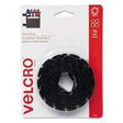 VELCRO USA, INC. Sticky-Back Hook & Loop Fasteners, 5/8" dia. Coins, Black, 75/Pack - Janitorial Superstore