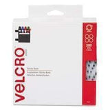 VELCRO USA, INC. Sticky Back Hook & Loop Fasteners, 3/4" dia. Coins, White, 200/BX - Janitorial Superstore