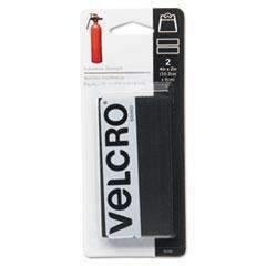 VELCRO USA, INC. Industrial Strength Hook & Loop Fasteners, 2" x 4" Strip, Black - Janitorial Superstore