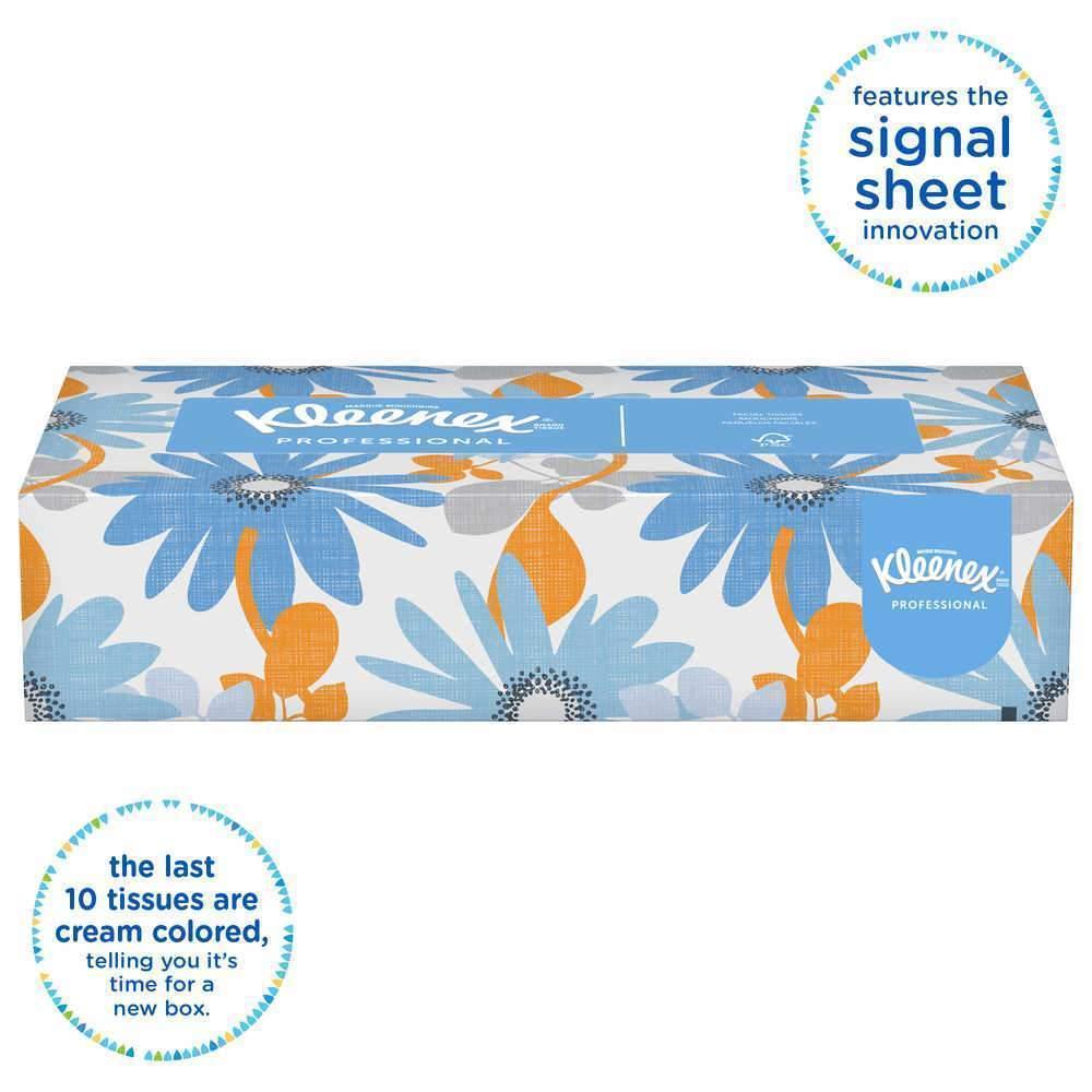 Kleenex 21400 Facial Tissue, 2-Ply White Facial Tissue, Flat Box, 36 Case - Janitorial Superstore