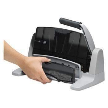 Swingline® 40-Sheet Light Touch Two- to Seven-Hole Punch, 9/32" Holes, Black/Gray - Janitorial Superstore