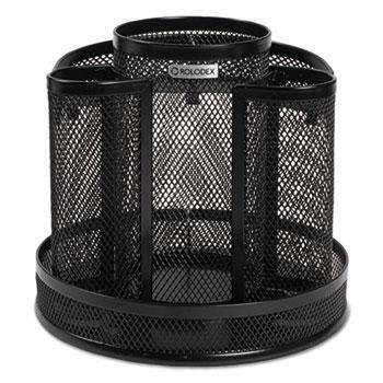 Rolodex™ Wire Mesh Spinning Desk Sorter, Black - Janitorial Superstore