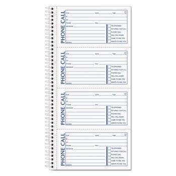 TOPS™ Second Nature Phone Call Book, 2 3/4 x 5, Two-Part Carbonless, 400 Forms - Janitorial Superstore