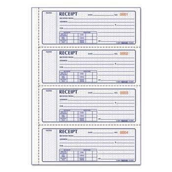 Rediform® Money Receipt Book, 2 3/4 x 7, Carbonless Triplicate, 100 Sets/Book - Janitorial Superstore