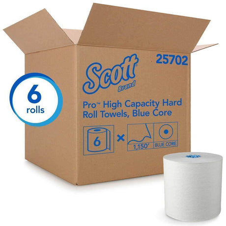 Scott 25702 Pro High Capacity Hard Roll Towels, 6 Rolls of 1,150 Feet (Elite Program) - Janitorial Superstore