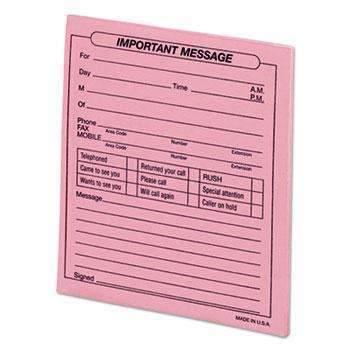 Universal® Important Message Pink Pads, 4 1/4 x 5 1/2, 50/Pad, Dozen - Janitorial Superstore