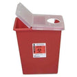 UNIMED Sharps Containers, Polypropylene, 8 gal, 15 1/2 x 11 x 17 3/4, Red - Janitorial Superstore