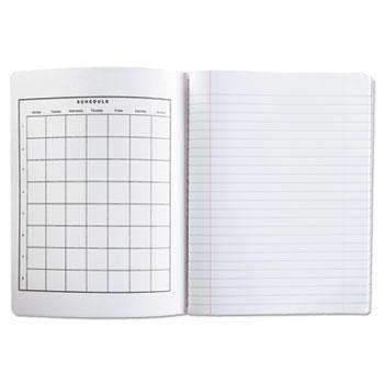 Universal® Composition Book, Wide Rule, 9 3/4 x 7 1/2, White, 100 Sheets, 6/Pack - Janitorial Superstore