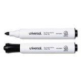 Universal® Dry Erase Marker, Chisel Tip, Black, Dozen - Janitorial Superstore