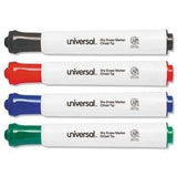 Universal® Dry Erase Markers, Chisel Tip, Assorted, 4/Set - Janitorial Superstore