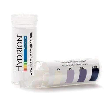 Pro Hydrion Chlorine Test strips 100 ct 10-200 ppm range - Janitorial Superstore