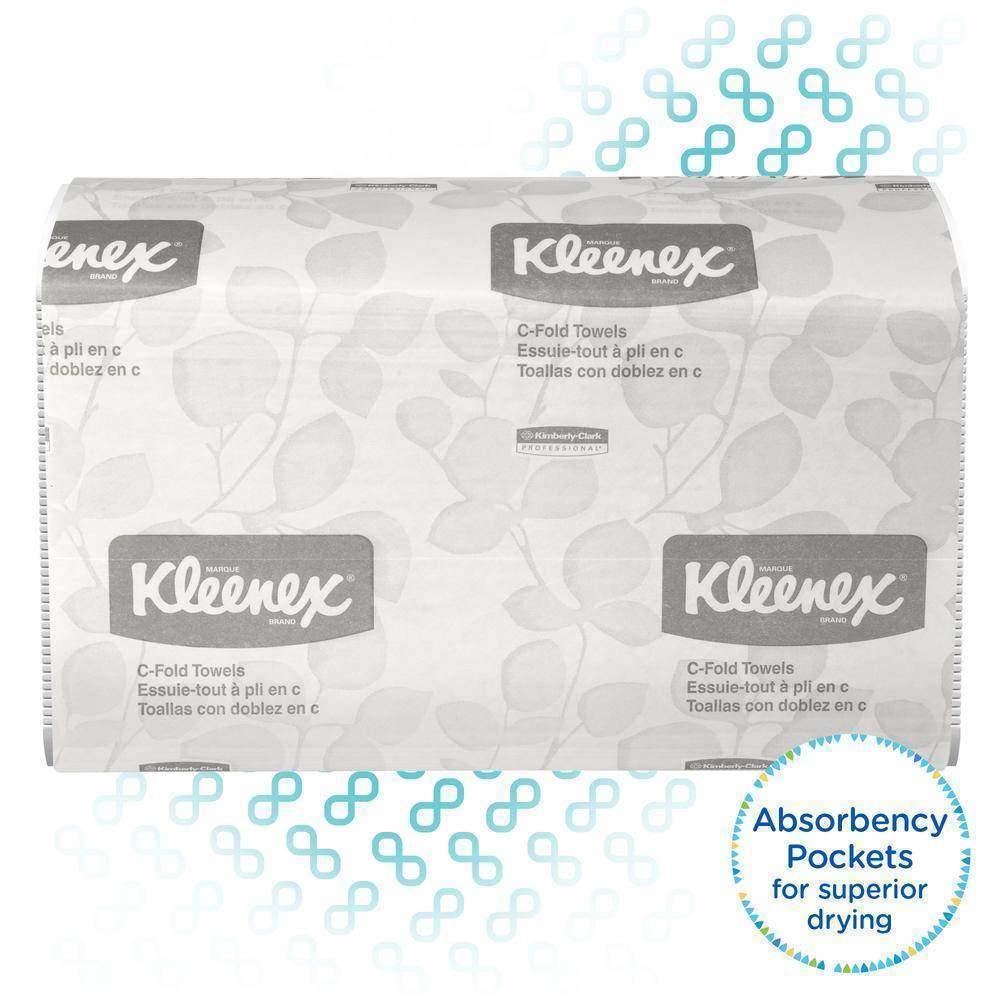 Kleenex 01500 C-Fold Towels, White, 2400 Sheets - Janitorial Superstore