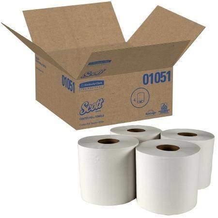 Scott KCC01010 Essential Center-Pull Towels, 4 Rolls of 500 Sheets - Janitorial Superstore