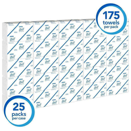 Scott® 01980 Pro Scottfold Towels, White, 25 Packs of 175 Sheets - Janitorial Superstore