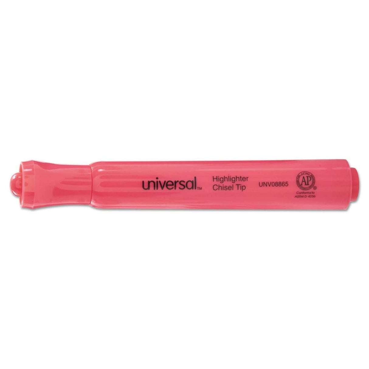 Desk Highlighters, Chisel Tip, Fluorescent Pink, Dozen - Janitorial Superstore