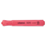 Desk Highlighters, Chisel Tip, Fluorescent Pink, Dozen - Janitorial Superstore