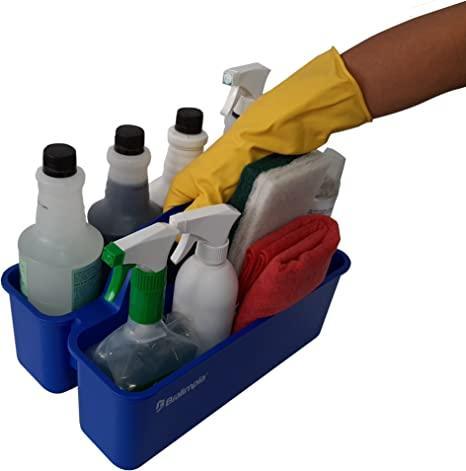 Bralimpia Carry Caddy for Cleaning Products, Spray Bottles, Water Bottles, Sports and great for Delivery Drivers, Fit on Janitorial Carts, Carry on for Crew Cleaners - Janitorial Superstore