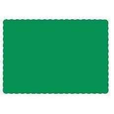 Hoffmaster® Jade Green Scalloped Edge Paper Placemat - 9.5" x 13.5" 1000cs - Janitorial Superstore