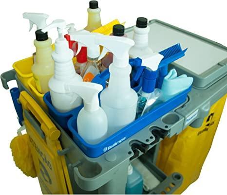 Bralimpia Carry Caddy for Cleaning Products, Spray Bottles, Water Bottles, Sports and great for Delivery Drivers, Fit on Janitorial Carts, Carry on for Crew Cleaners - Janitorial Superstore