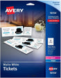 Avery® Printable Tickets with Tear-Away Stubs, Matte White, 200/Pack (AVE16154) - Janitorial Superstore