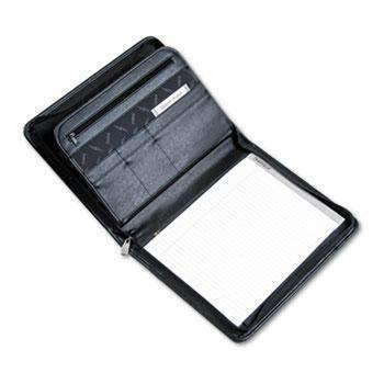 Samsill® Professional Zippered Pad Holder, Pockets/Slots, Writing Pad, Black - Janitorial Superstore