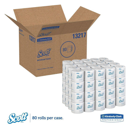 Scott 13217 Essential 100% Recycled Fiber Standard Roll Bathroom Tissue- 2Ply, 506, 80 Rolls (13217) - Janitorial Superstore